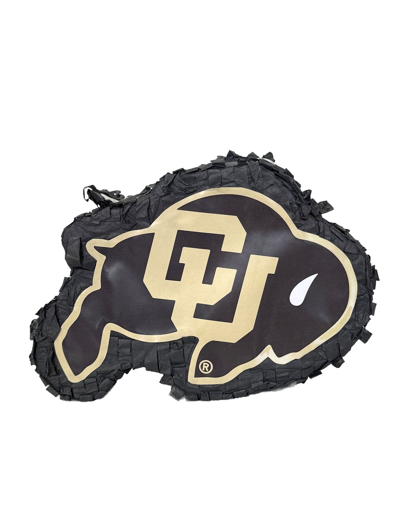 Black and gold Colorado Buffaloes piñata